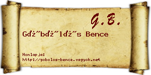 Göbölös Bence névjegykártya